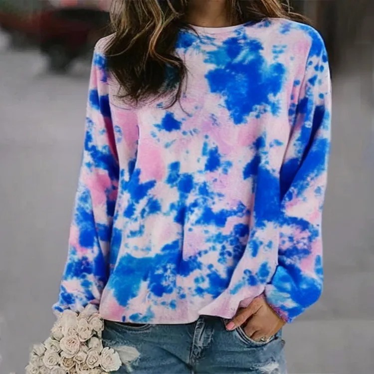 3D Print Women's Sweater Crewneck Pullover Casual Loose Long Sleeve Knit Top