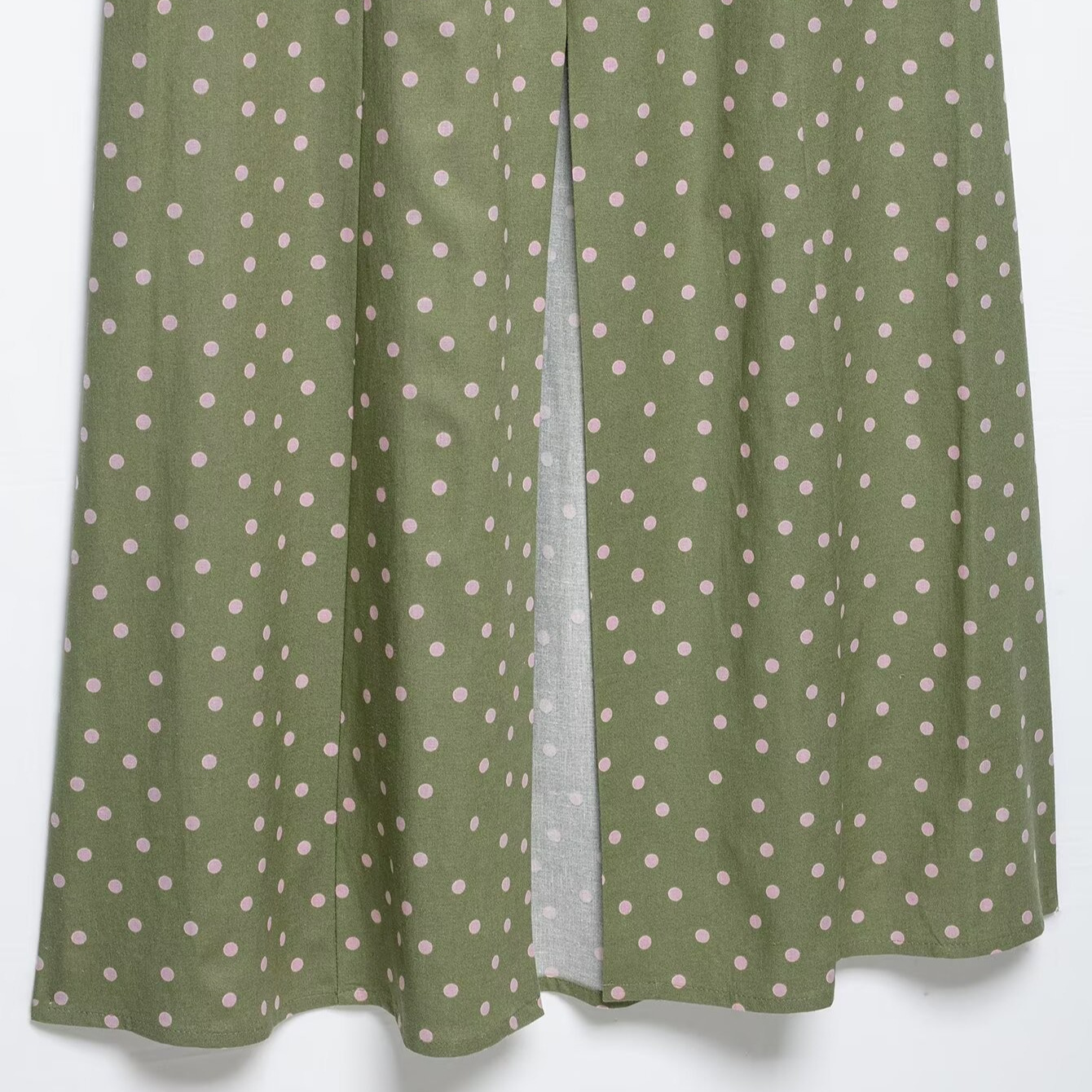 Women's Polka Dot Midi Slip Dress Sleeveless