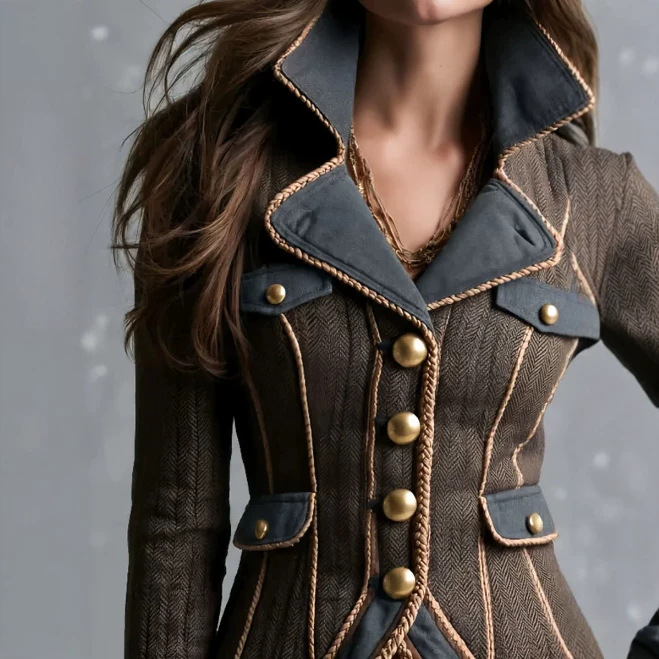 Retro Woven Trim Jacket