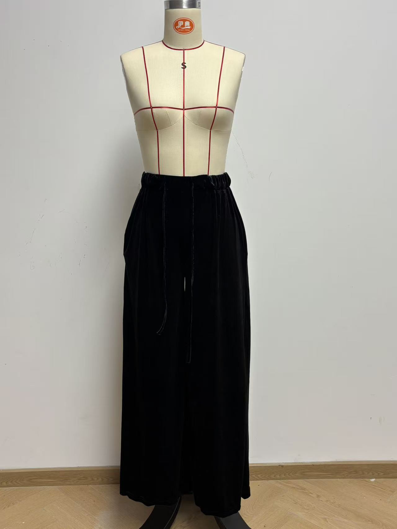 Women's High-Waist Wide-Leg Drawstring Pants with Pockets