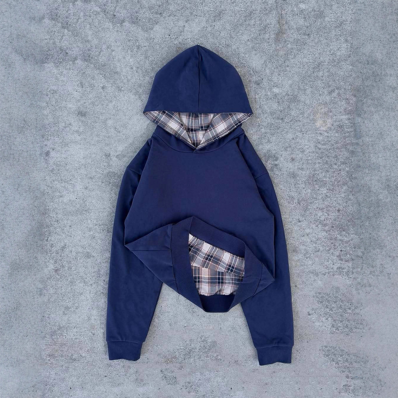 American High Street Reversible Plaid Hoodie