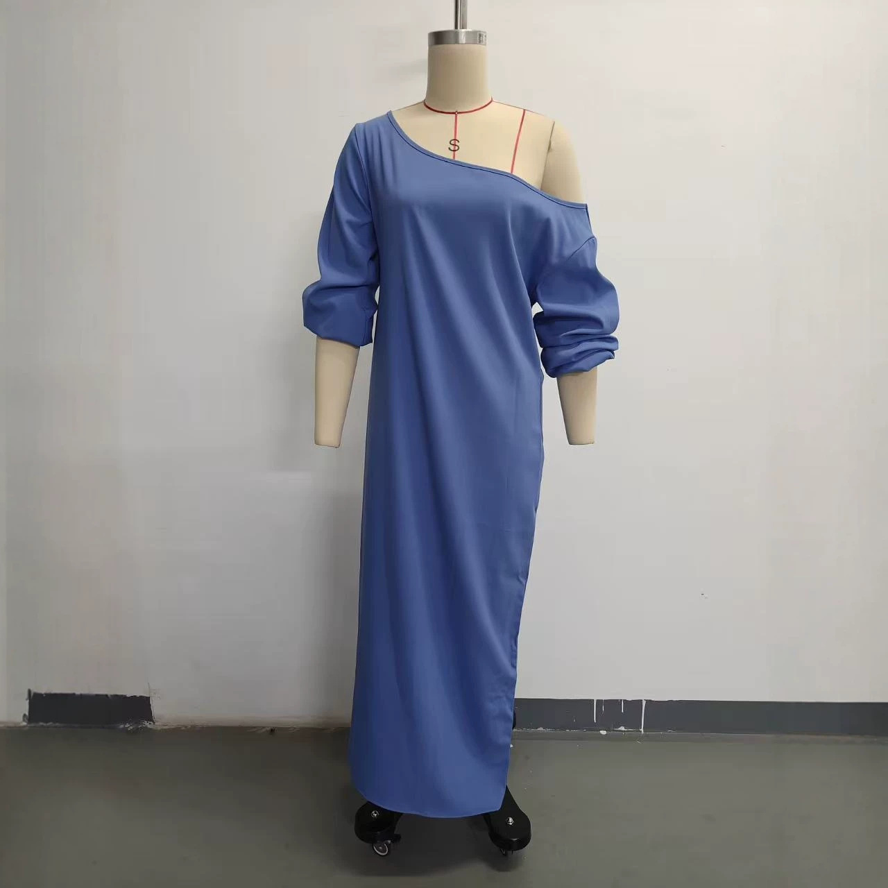 Women's Ivory Cotton-Linen Blend One-Shoulder Midi Dress