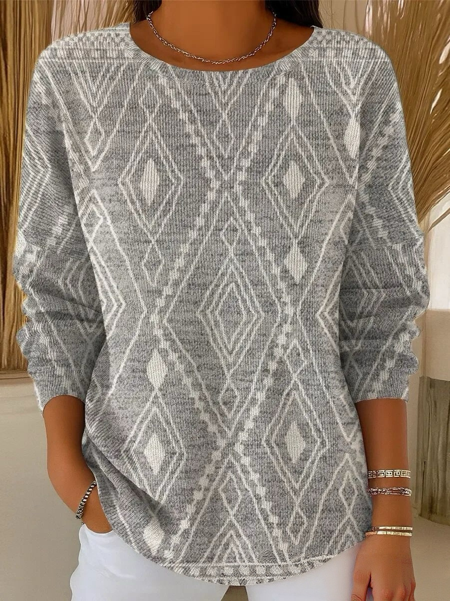 Women's Ancient Tribal Mystic Print Crewneck Sweatshirt