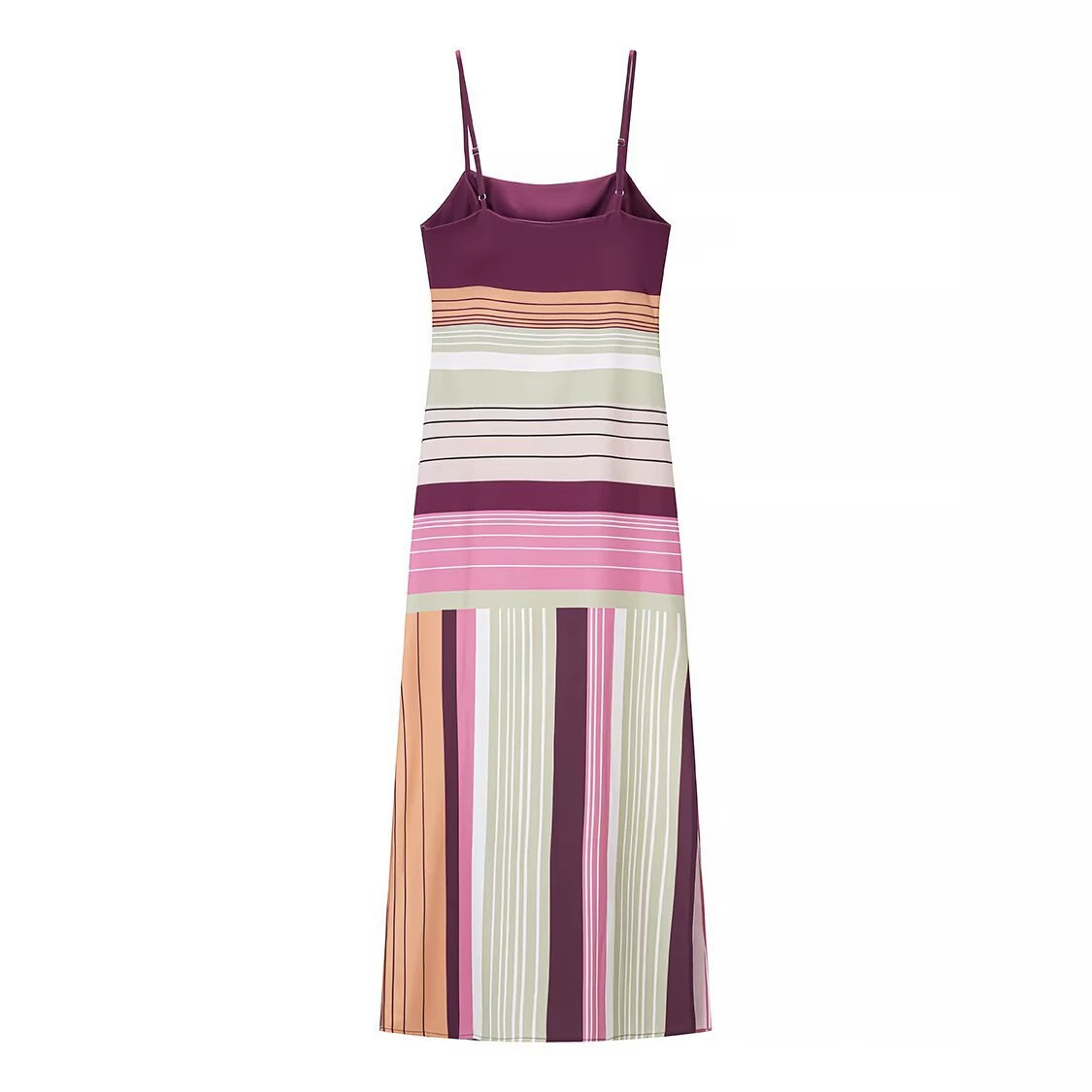 Striped Open-Back Cami Maxi Dress