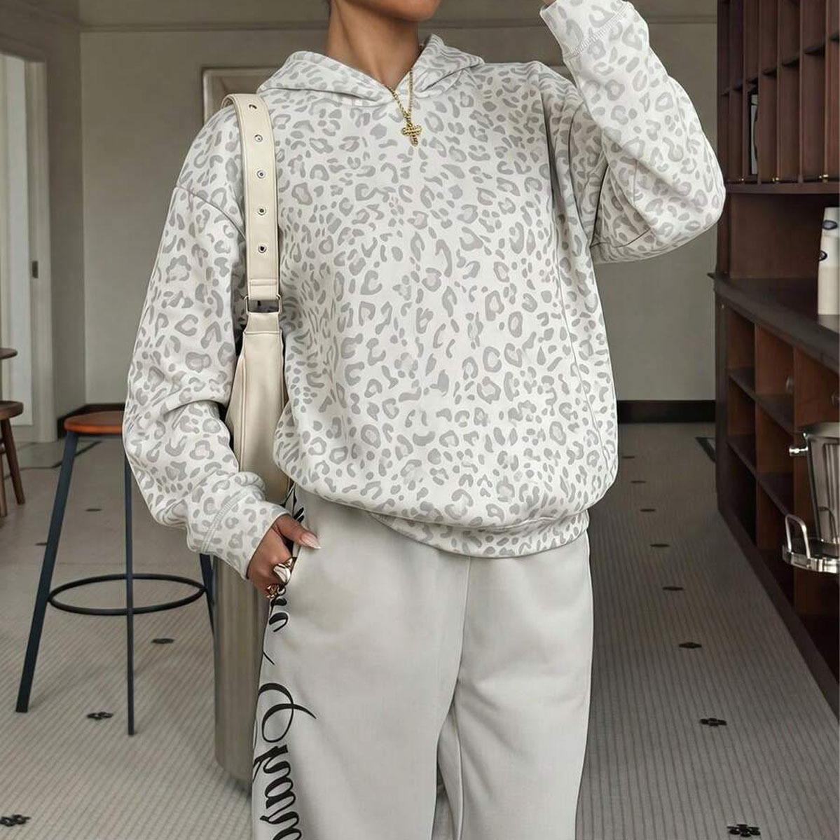 Women's Casual Long-Sleeve Hooded Sweatshirt