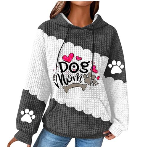 Women's Heart & Cute Dog Paw Print Hoodie