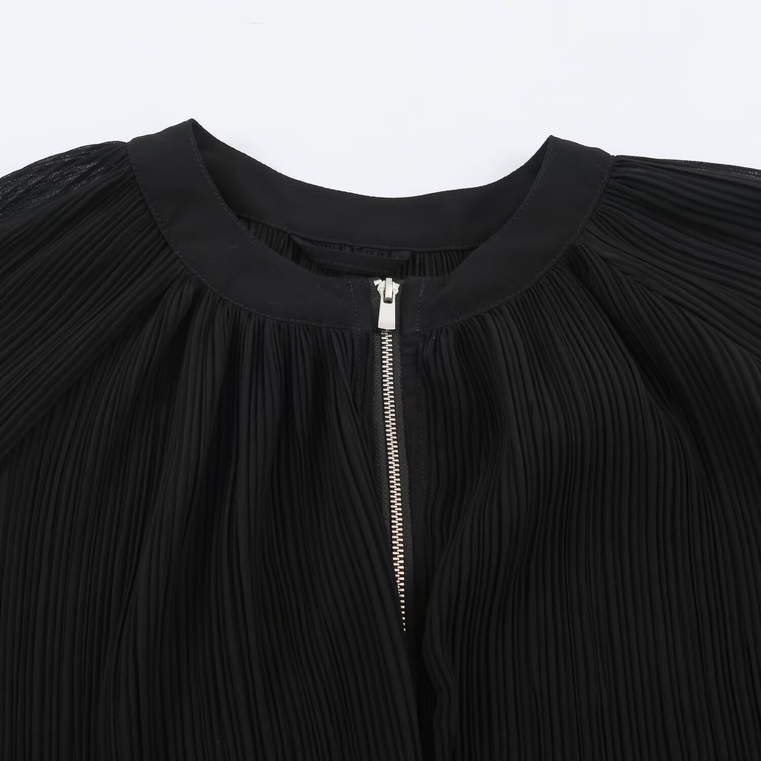 Women's Ruched Layered Decorative Coat