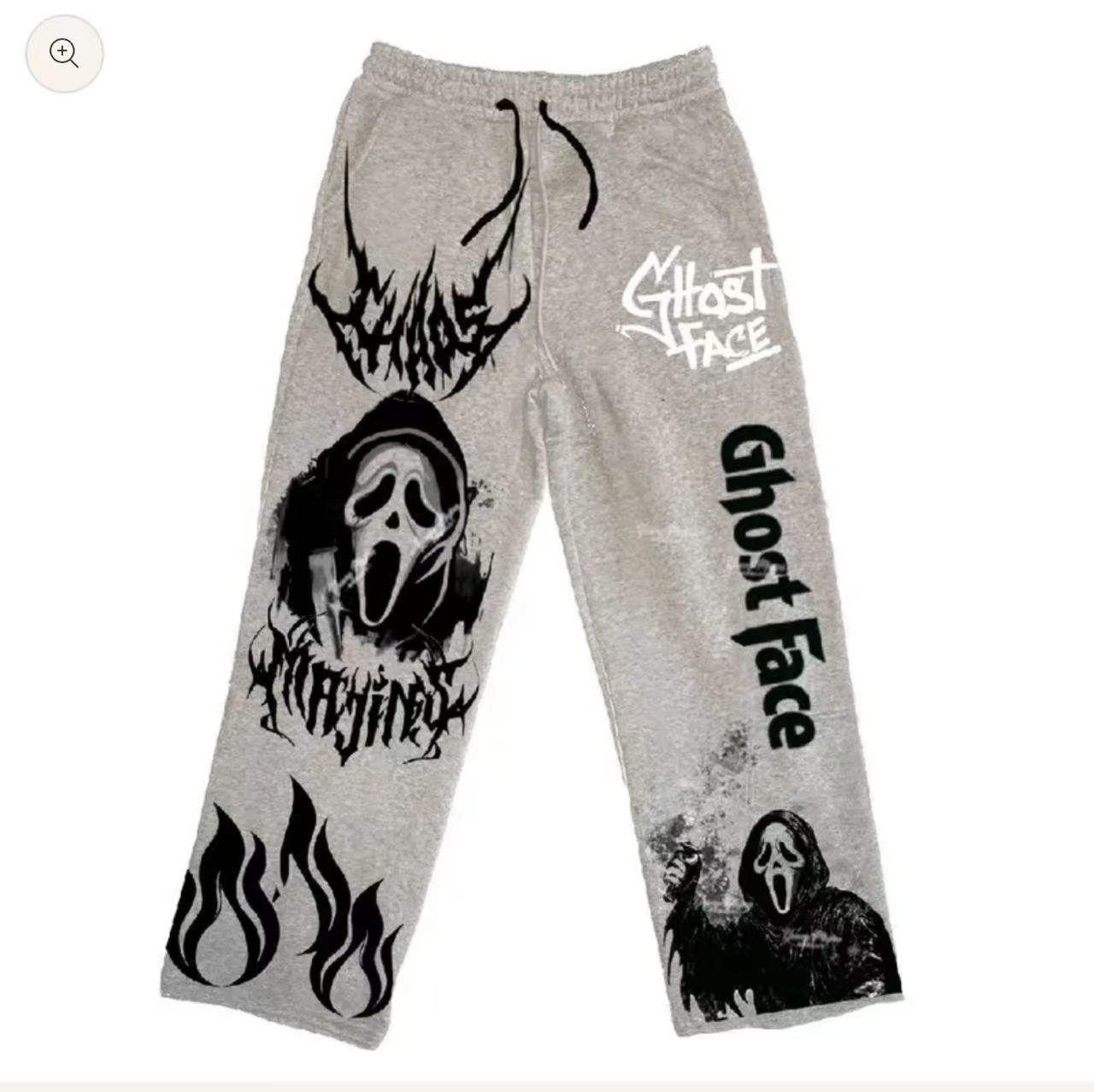 Women's Skull Print Straight-Leg Casual Pants