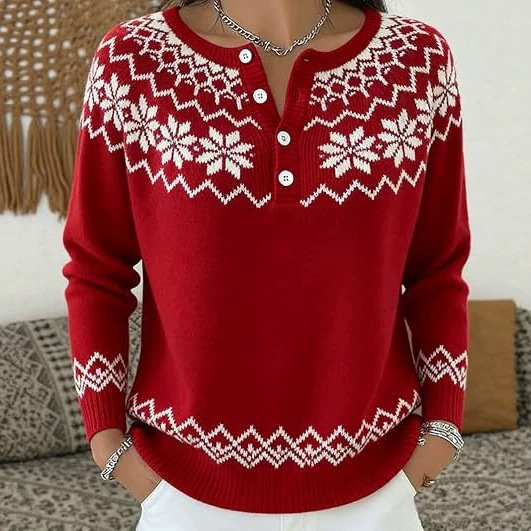 Women's Vintage Floral Print Button Sweatshirt