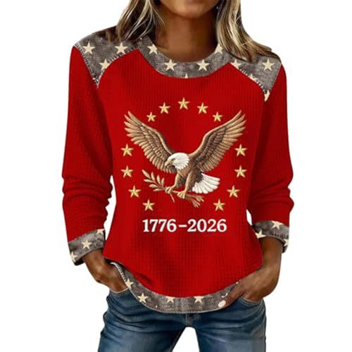 Women's USA Flag Star Print Sweatshirt