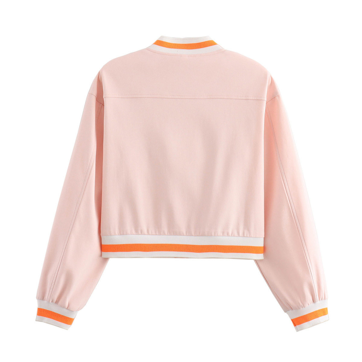 Women's Summer Streetwear V-Neck Colorblock Jacket