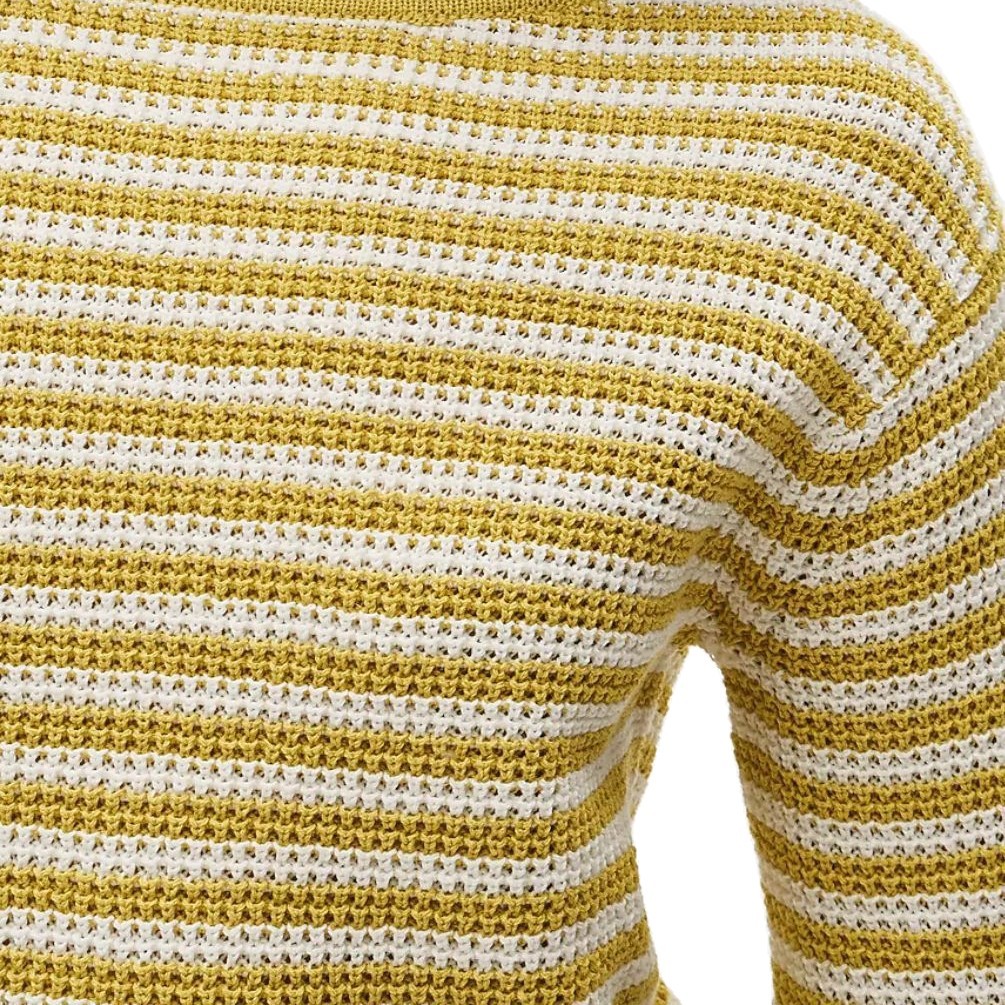 Striped Crewneck Pullover Sweater