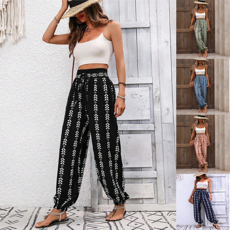 Mesh Wide-Leg Lantern Pants Casual Streetwear