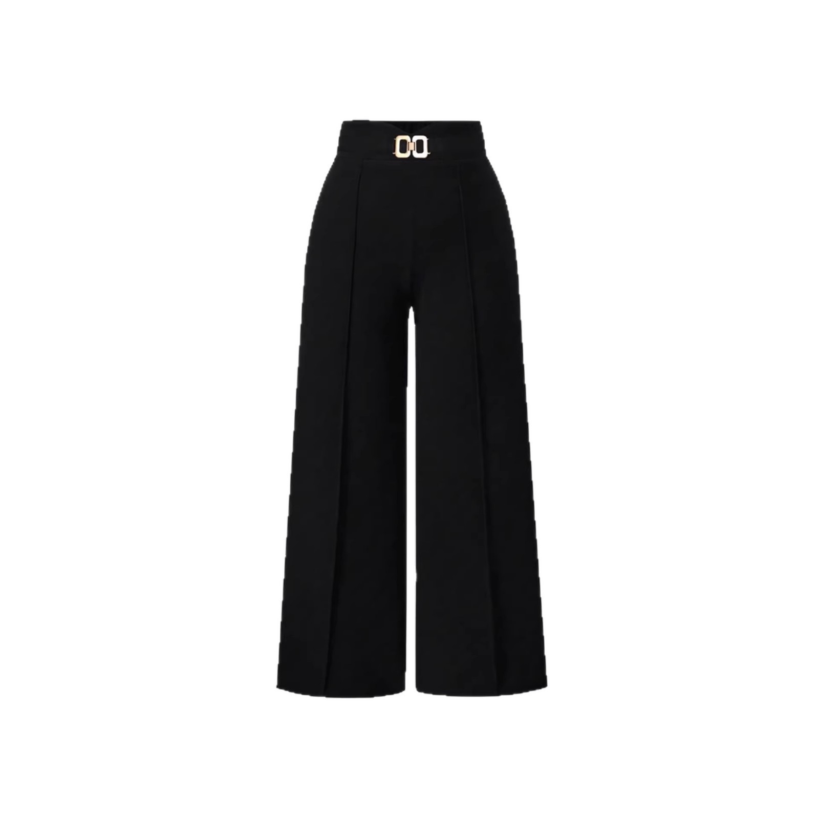 High-Waisted Wide-Leg Dress Pants with Drape