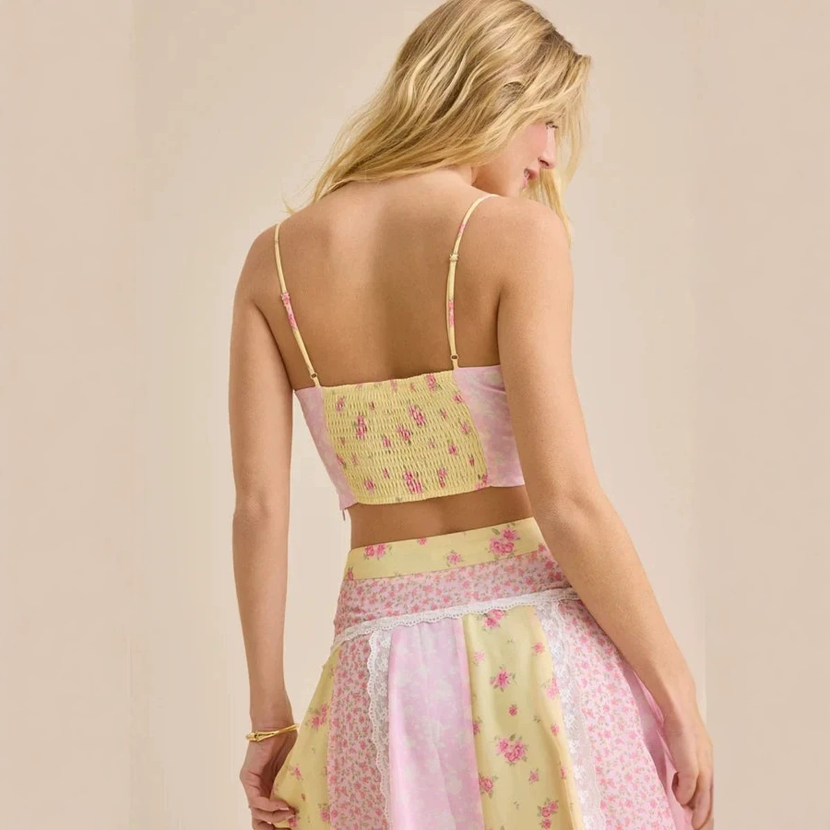 Floral Print Cami Top and Long Skirt Two-Piece Set