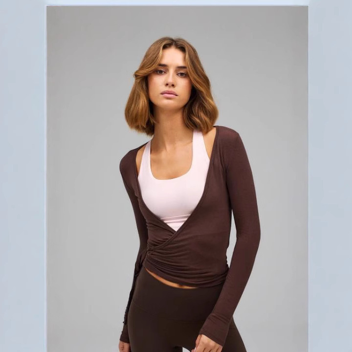 Women's Long Sleeve V-Neck Knit Top - Casual Colorblock Pullover