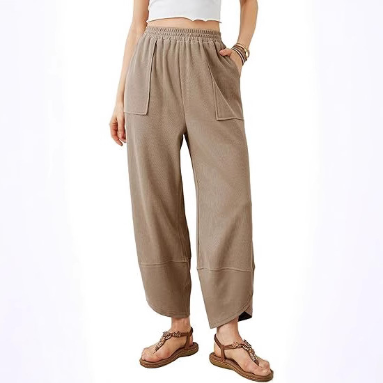 Women's Summer Cropped Harem Pants Casual Loose Fit