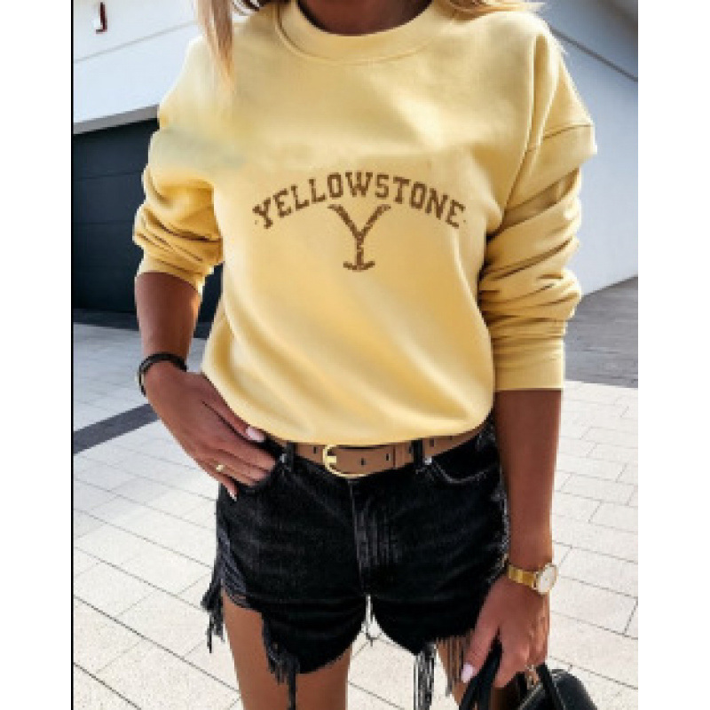 3D Print Crewneck Pullover Hoodie Women's Casual Sweatshirt