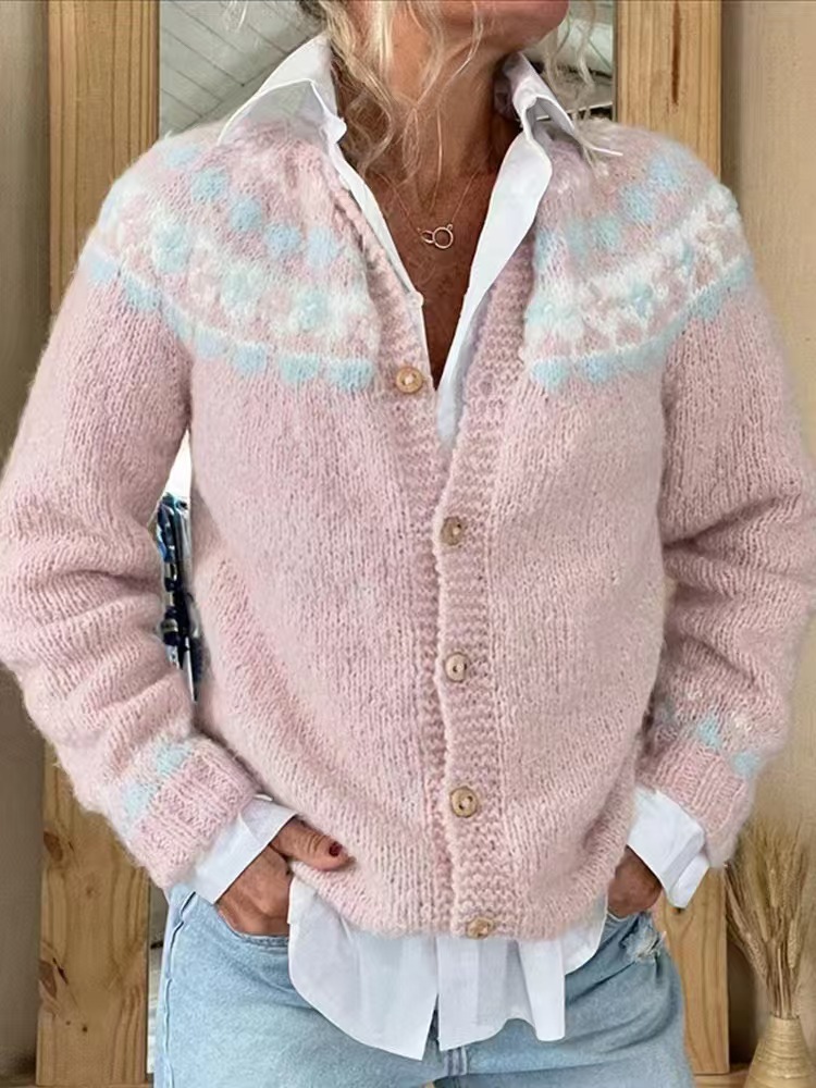 Women's Colorblock Open-Front Cardigan Sweater