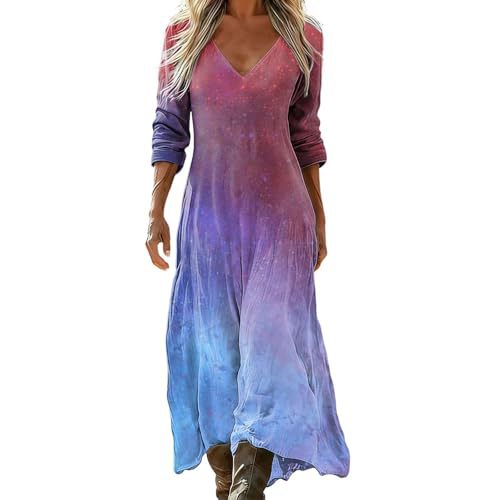 Women's Gradient Star American Flag Print Ruched Midi Dress