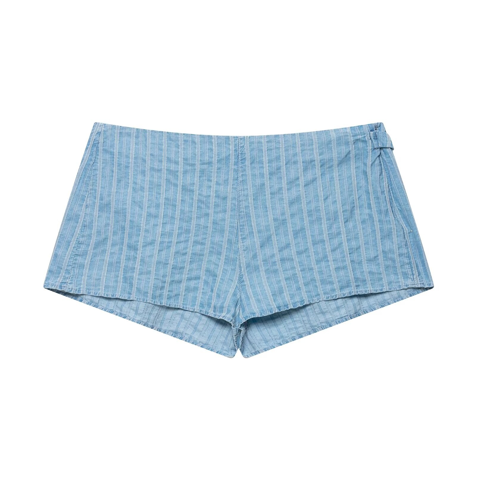 Women's Double-Breasted Shirt and Shorts Set