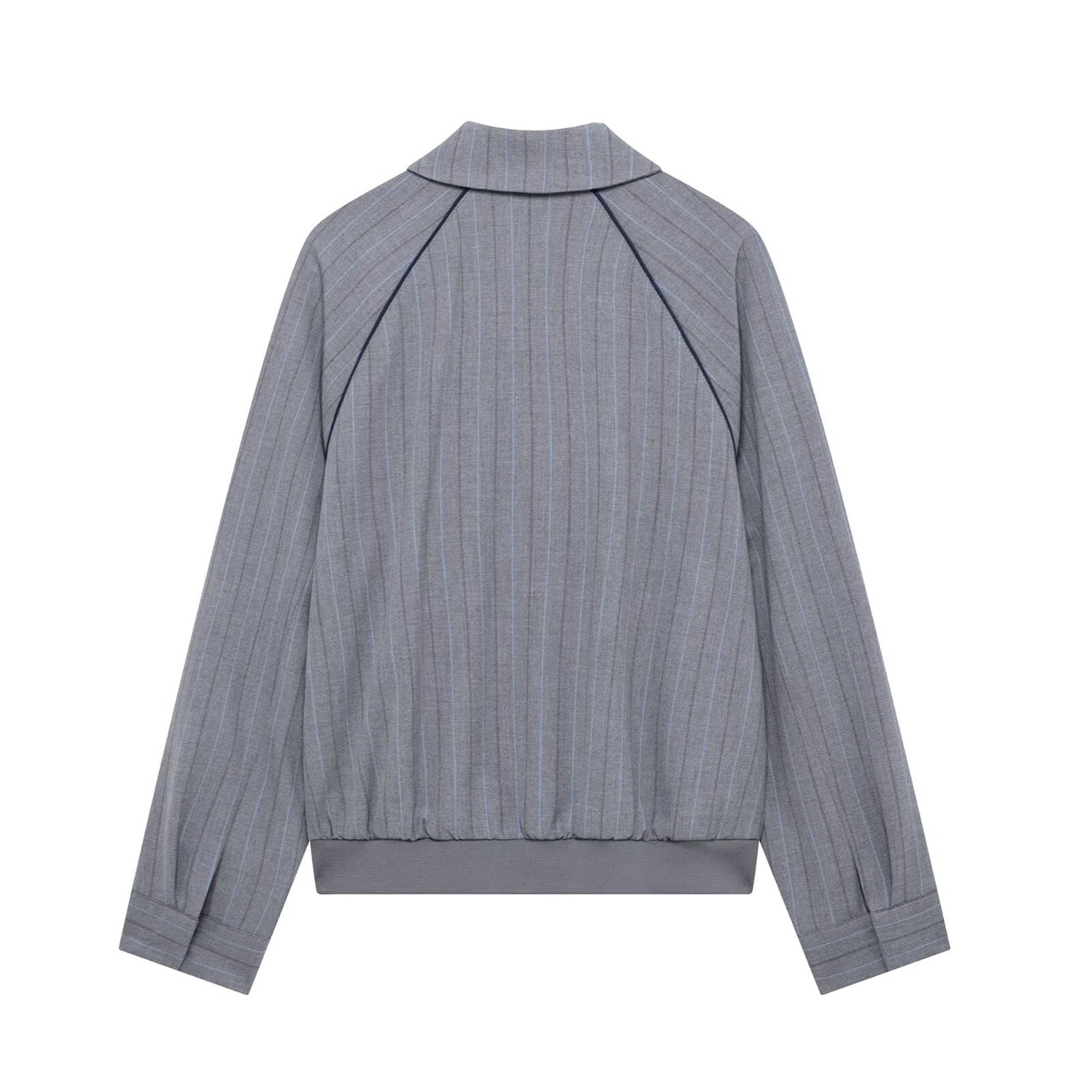 Striped Bomber Jacket Women's Casual Baseball Coat