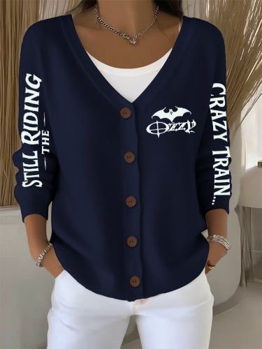 Casual Long-Sleeve Open-Front Cardigan Sweater
