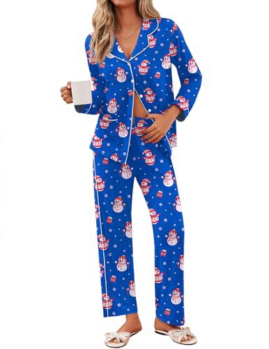 Women's Cuban Collar Plaid Skull Print Long Sleeve Top Set