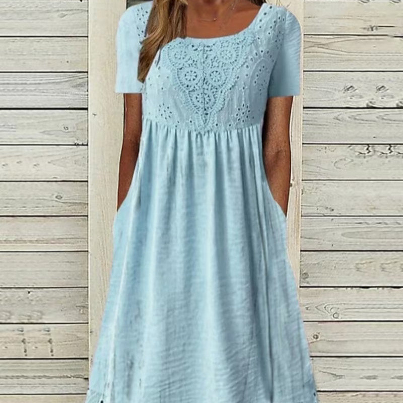 Women's Elegant Floral Print Pleated Midi Dress