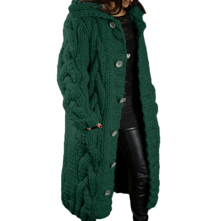 Women's Plus Size Open Front Cardigan Sweater with Pockets