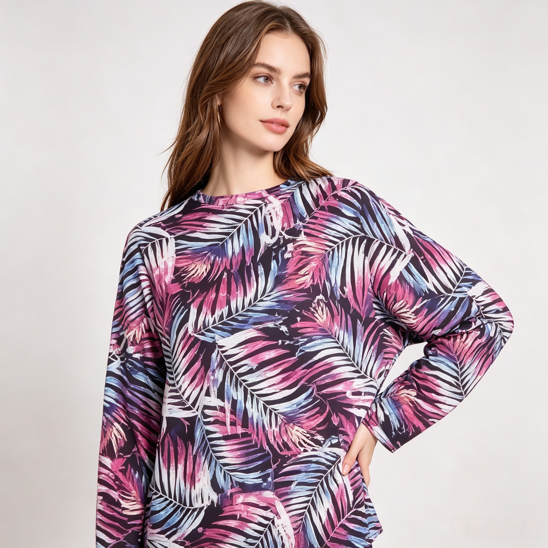 3D Print Christmas Sweater Women's Crewneck Long Sleeve Pullover