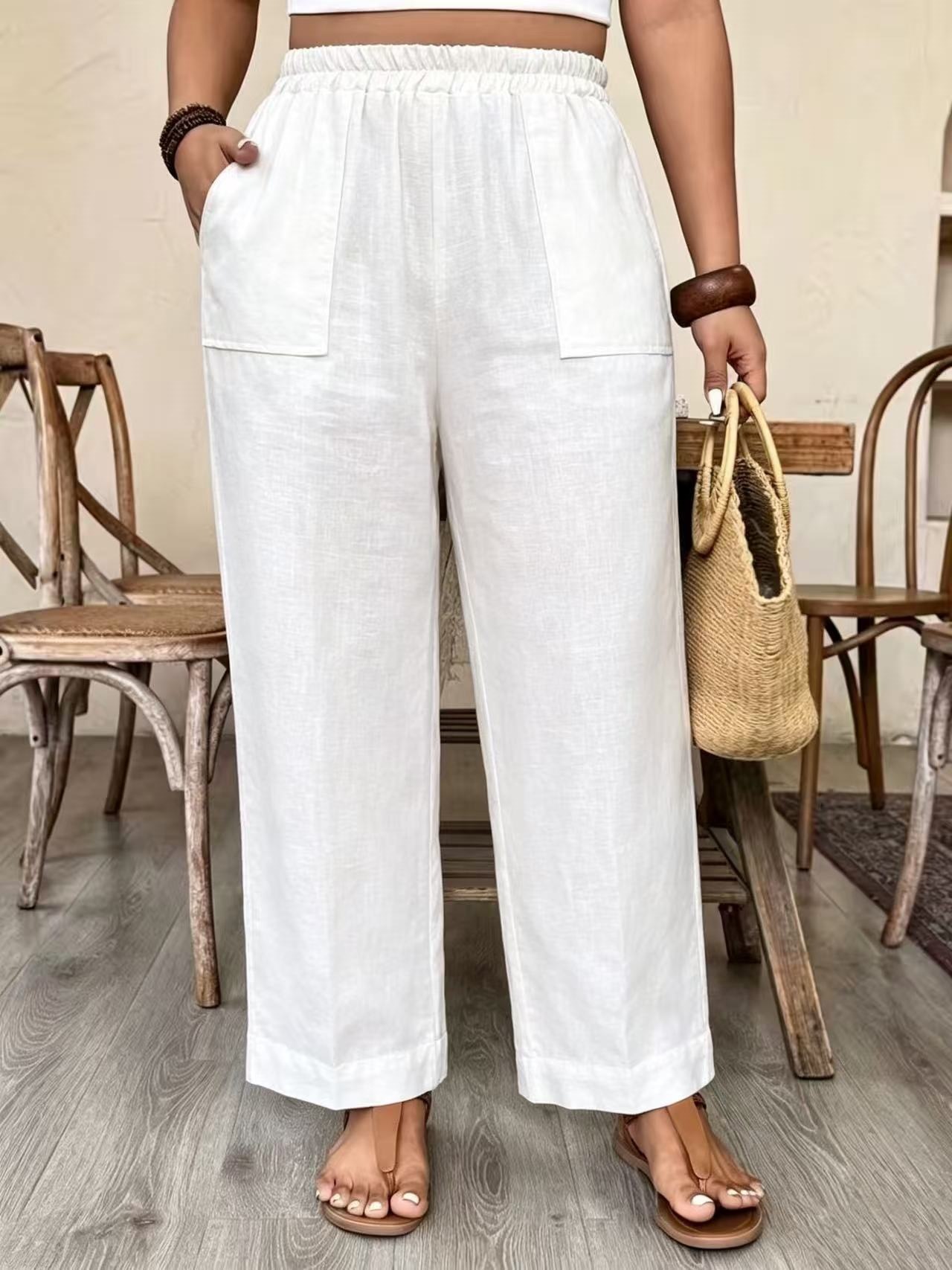 Women's Casual Loose Wide-Leg Carrot Pants Plus Size
