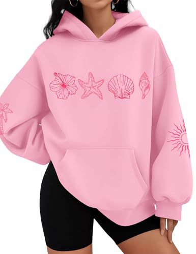 Women's Ocean Life Spiderweb Leaf Print Hoodie