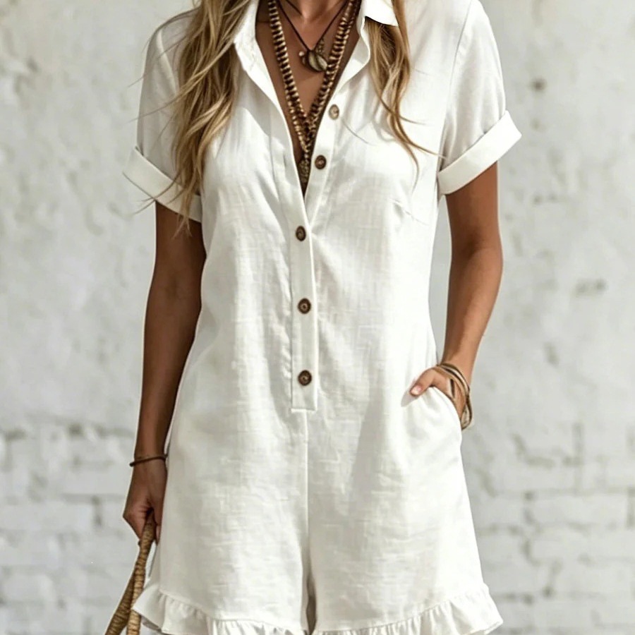Women's Stand Collar Sleeveless Loose Solid Color Jumpsuit