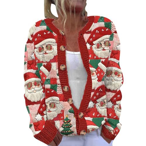 Women's Floral Leaf Print Button Cardigan Sweater