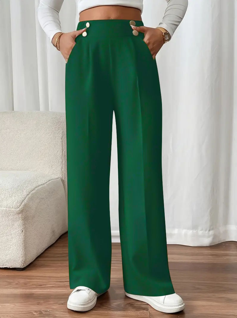 High-Waist Straight-Leg Loose Casual Pants for Women