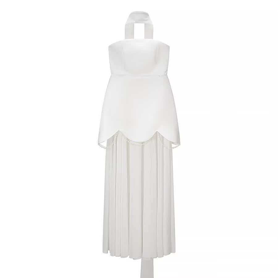 Elegant Strapless Mesh Panel Bodycon Dress