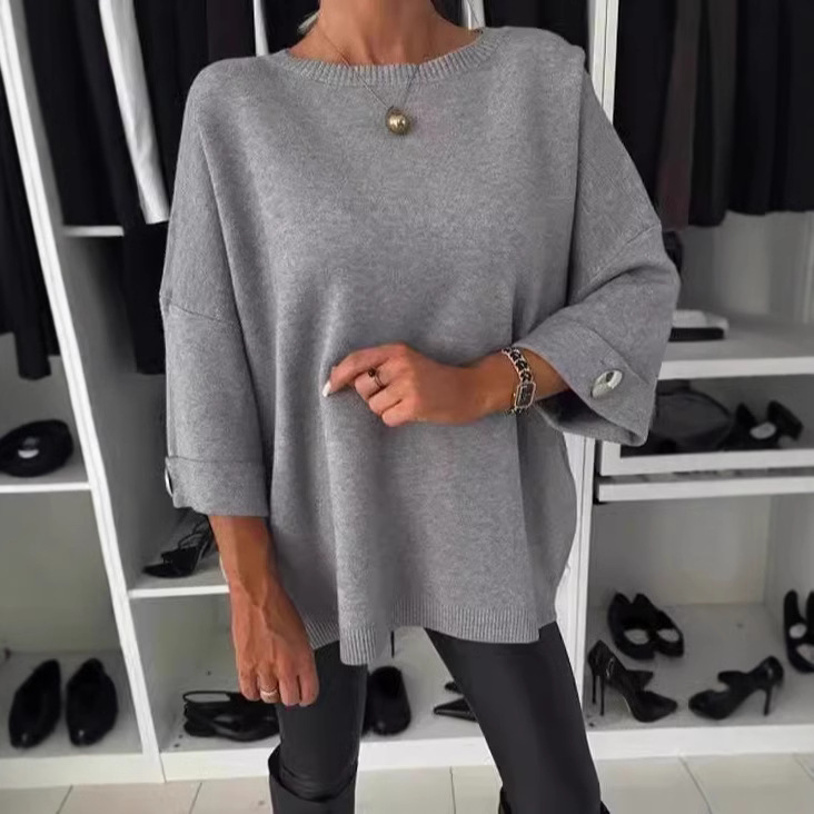 Women's Crewneck Pullover Casual Top