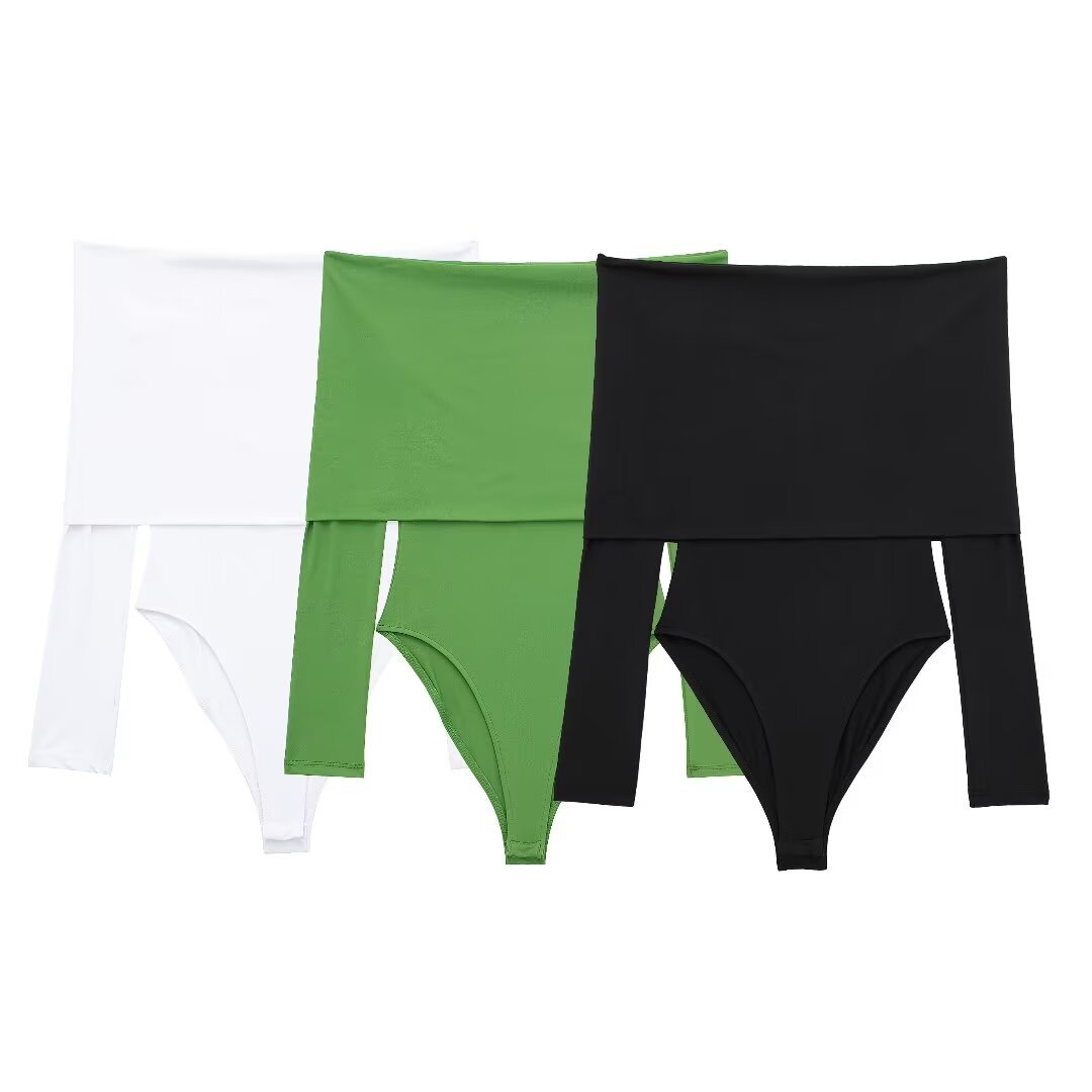 Off-Shoulder Nylon-Blend Bodysuit