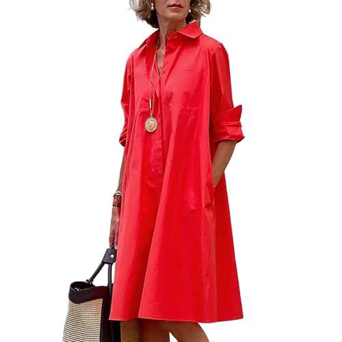 Women's Floral Print Lapel Collar Sheath Dress