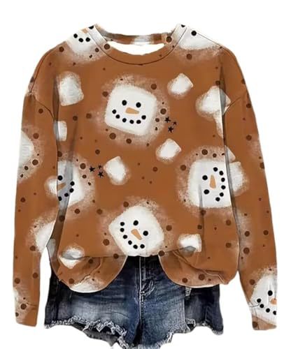Women's Floral Animal Pumpkin Print Crewneck Sweatshirt