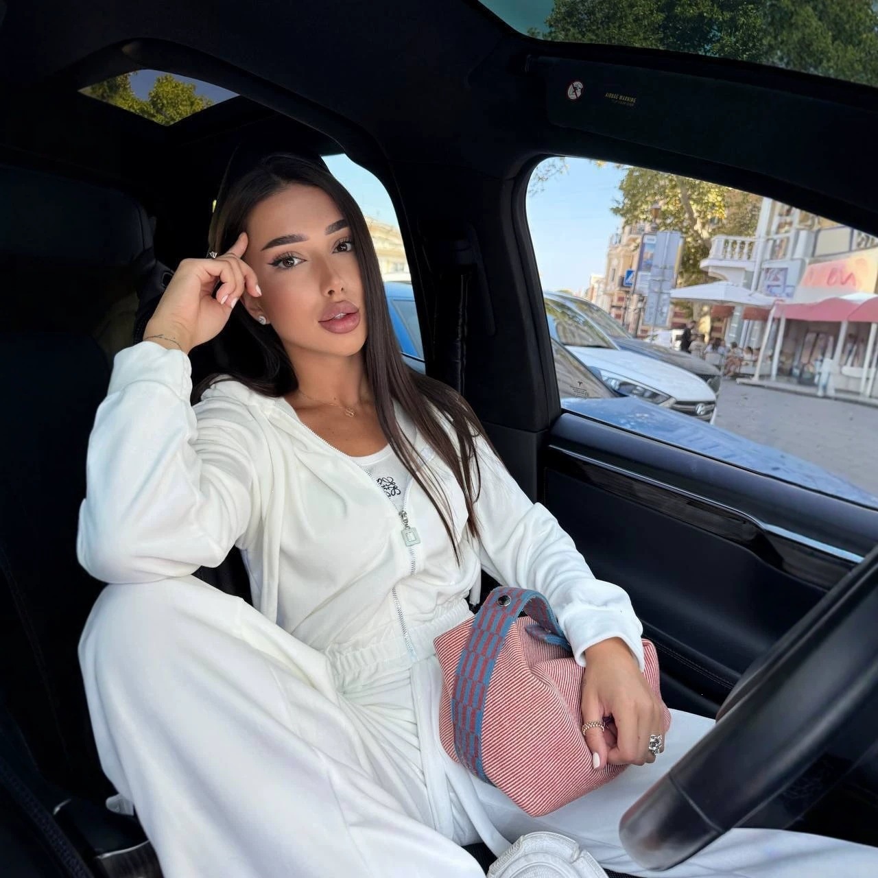 Velvet Cropped Hooded Zip Hoodie & Drawstring Jogger Pants Set