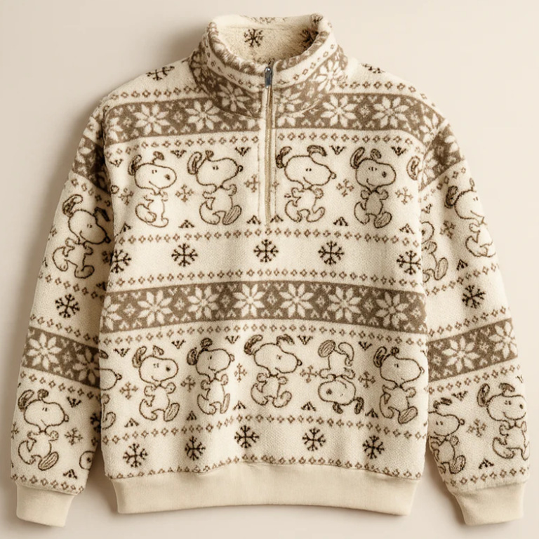 Women's Winter Half-Zip Fleece Pullover Sweatshirt