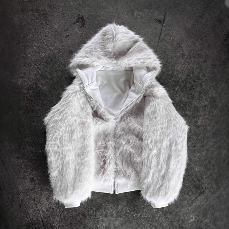 Reversible Hooded Zip Fleece Cardigan Unisex