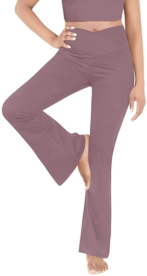 High-Waist Loose Yoga Pants Comfortable Casual Woven Polyester