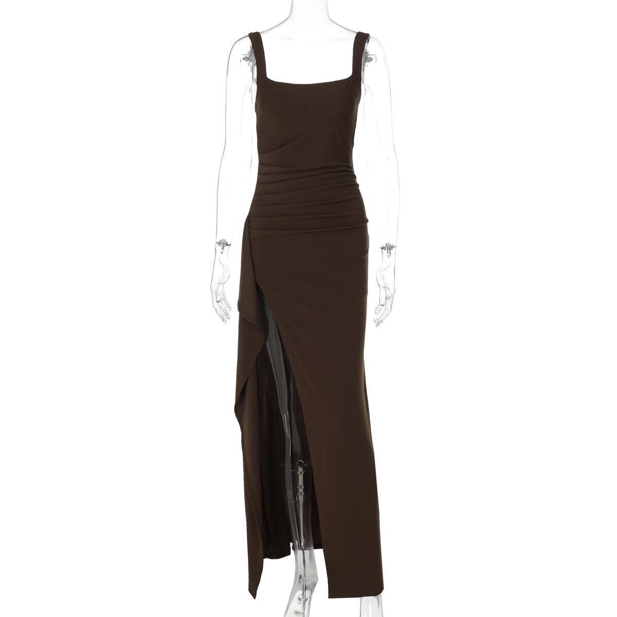 Women's Sleeveless Backless High Slit Maxi Dress