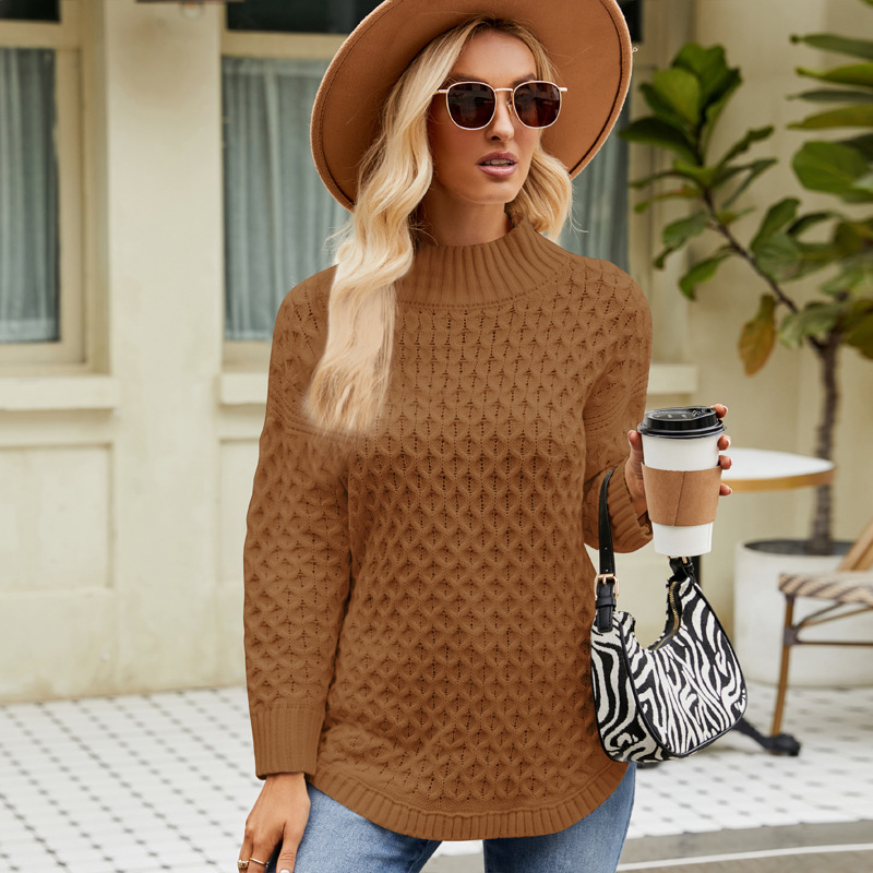 Women's Loose Fit Knit Sweater Casual Pullover