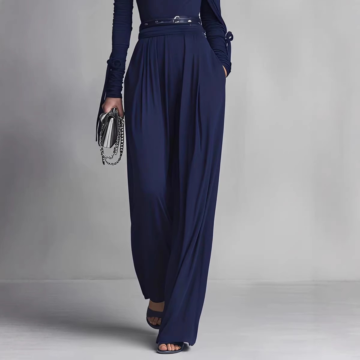 Off-Shoulder High-Waist Wide-Leg Jumpsuit