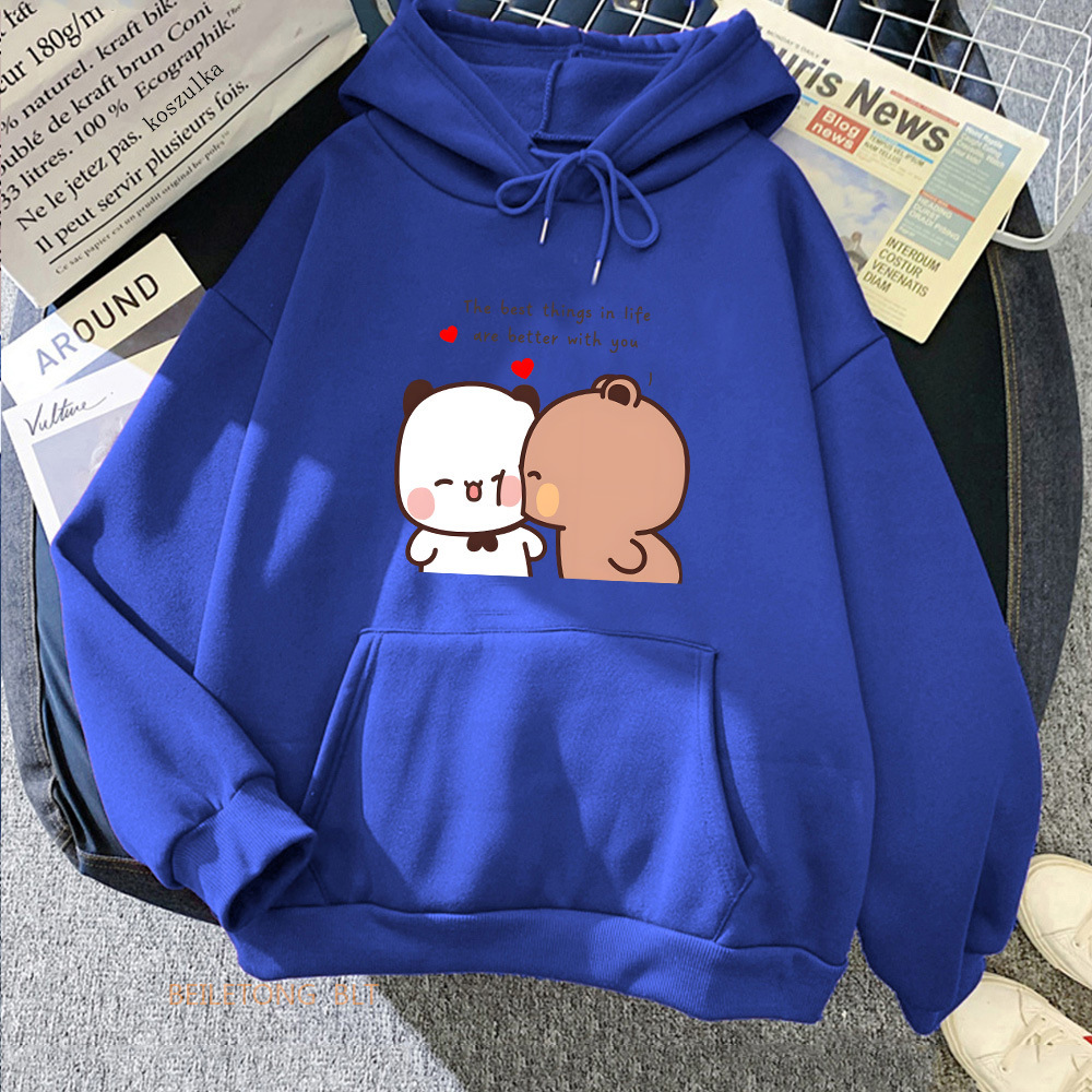 Women's Panda Heart Print Hoodie