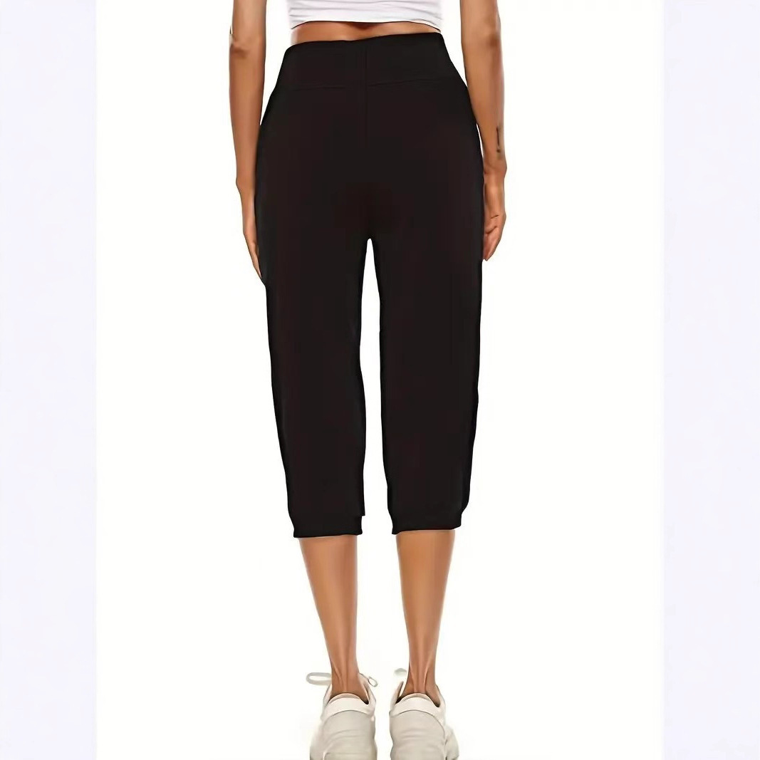 High-Waist Stretch Button Skinny Pants for Women